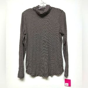 NWT So Kohl's Striped Favorite Turtleneck Y2K Top L